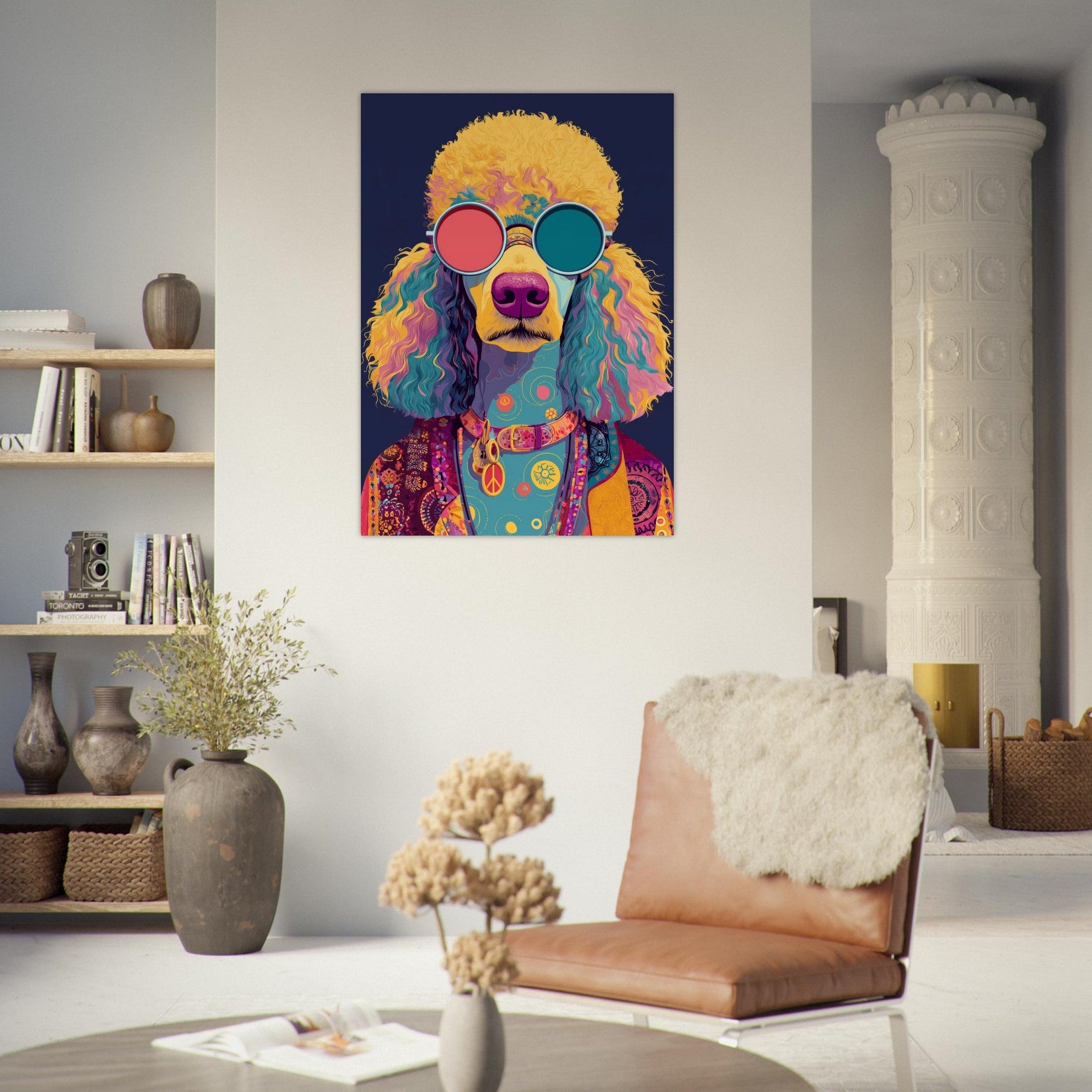 Retro 70s Pudel Poster - Sillystroke