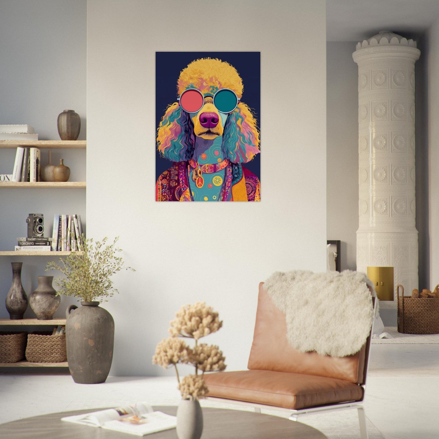 Retro 70s Pudel Poster - Sillystroke