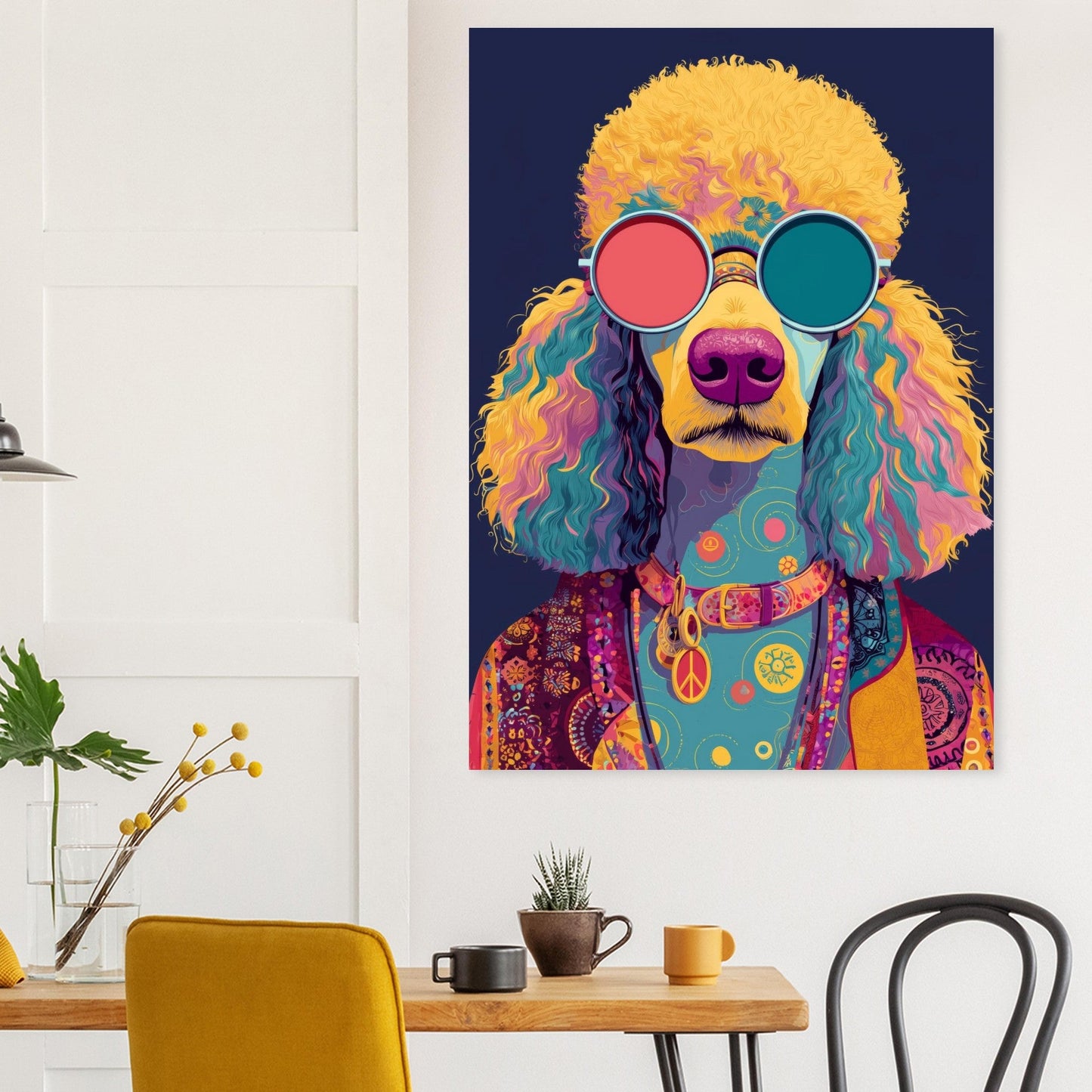 Retro 70s Pudel Poster - Sillystroke