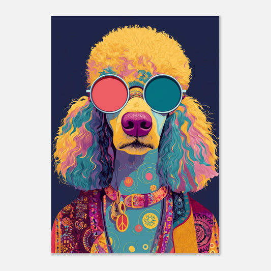Retro 70s Pudel Poster - Sillystroke