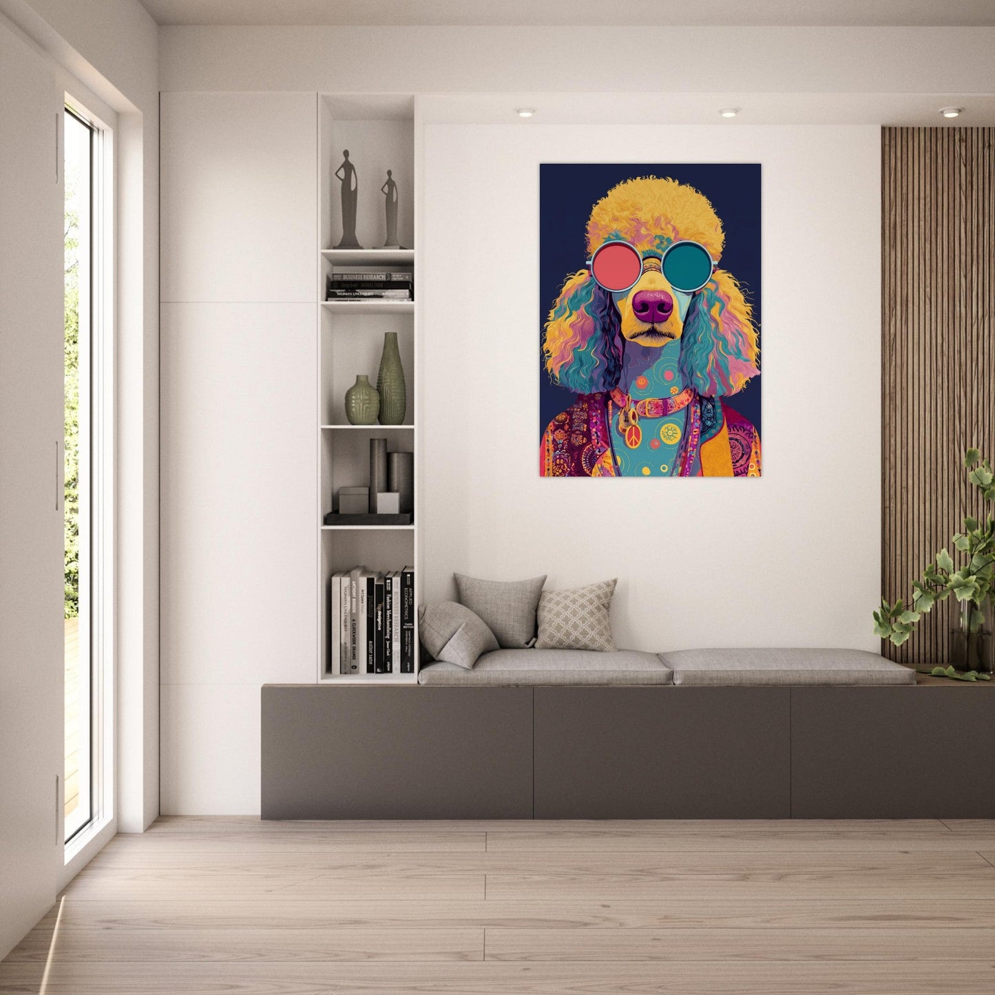 Retro 70s Pudel Poster - Sillystroke