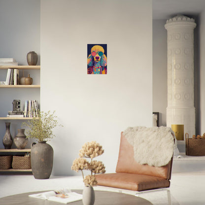 Retro 70s Pudel Poster - Sillystroke