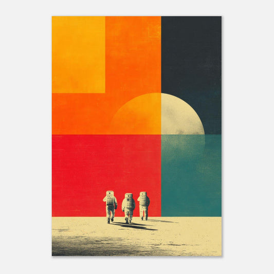 Retro astronaut poster - Sillystroke