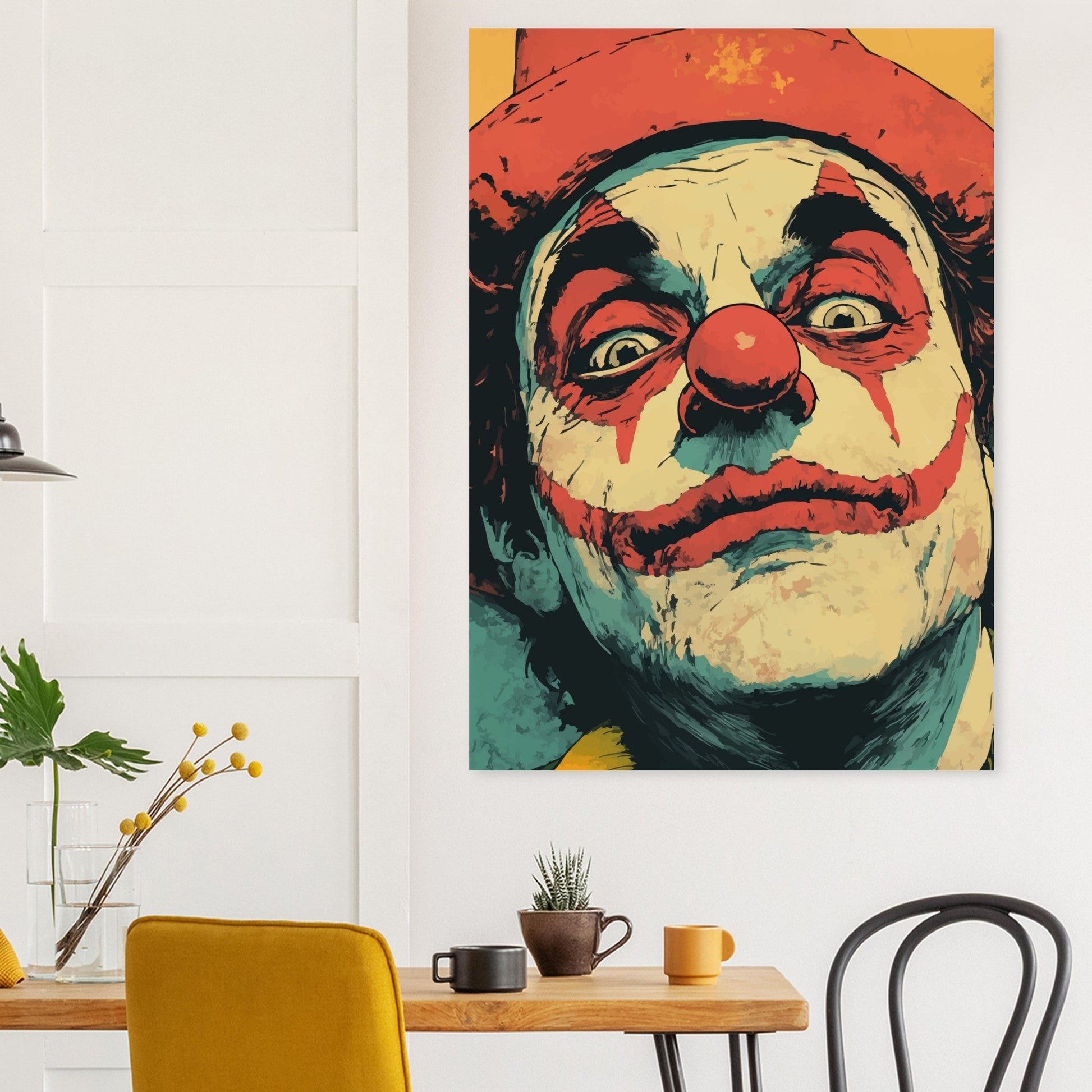 Retro clown portrait poster - Sillystroke