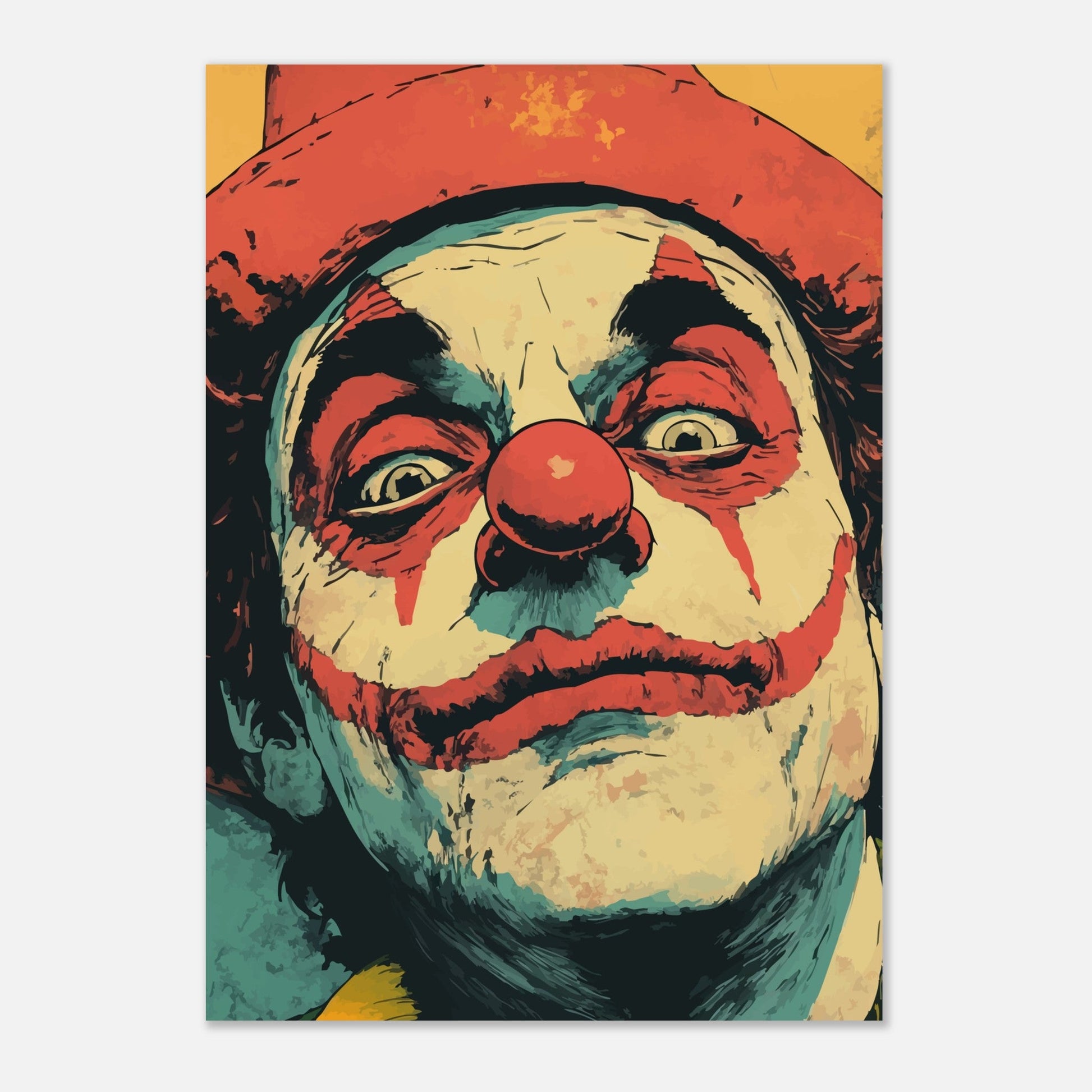 Retro clown portrait poster - Sillystroke