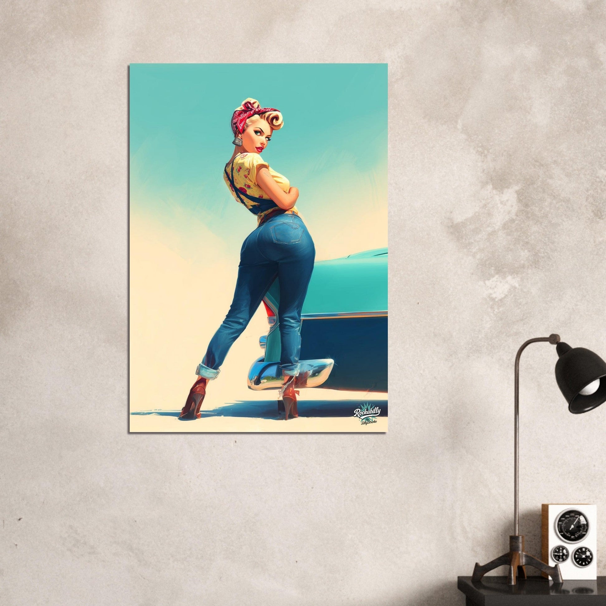 Rockabilly Poster - Vintage Wall Art - Design 1 of 20 - Sillystroke