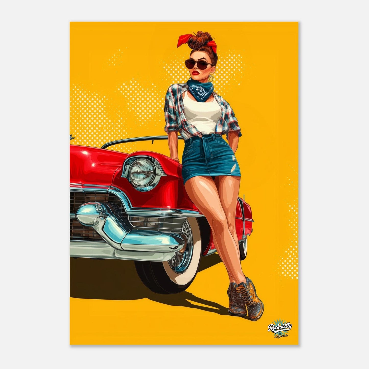 Rockabilly Poster - Vintage Wall Art - Design 10 of 20 - Sillystroke