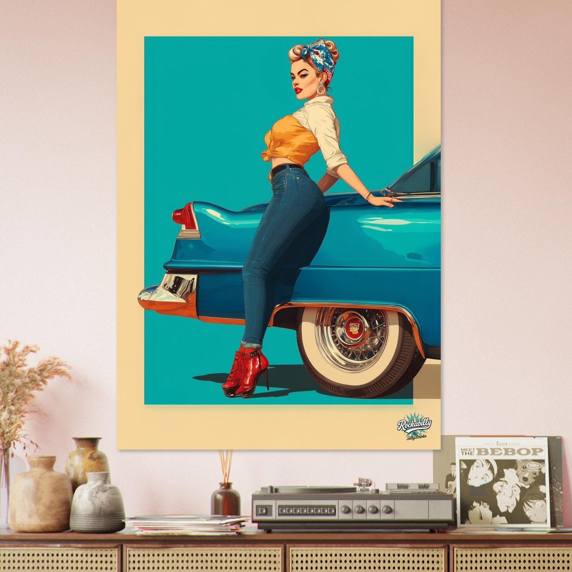 Rockabilly Poster - Vintage Wall Art - Design 11 of 20 - Sillystroke