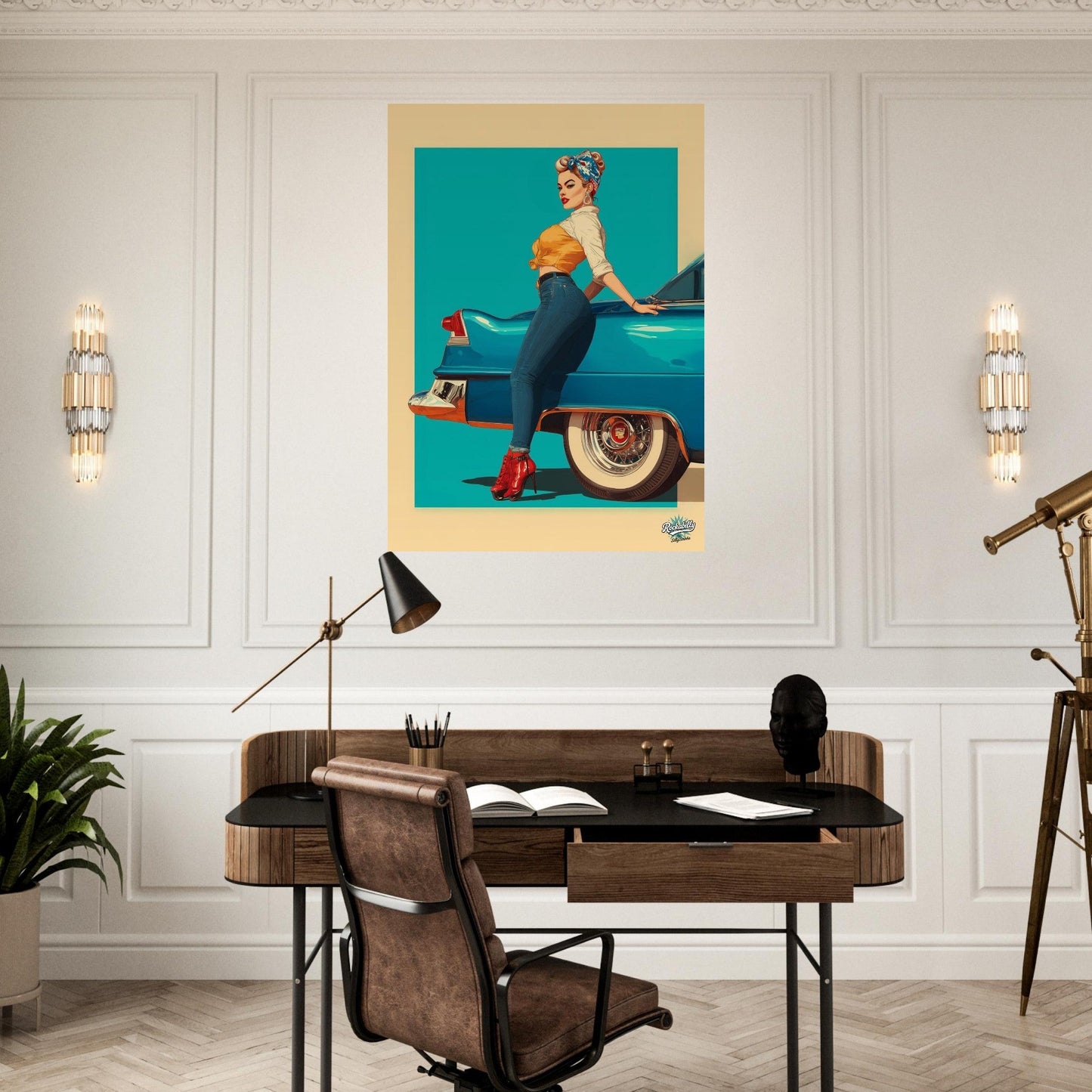 Rockabilly Poster - Vintage Wall Art - Design 11 of 20 - Sillystroke