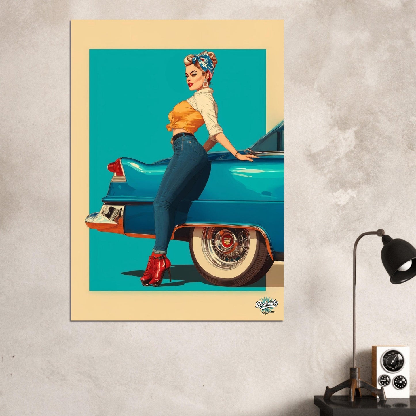 Rockabilly Poster - Vintage Wall Art - Design 11 of 20 - Sillystroke
