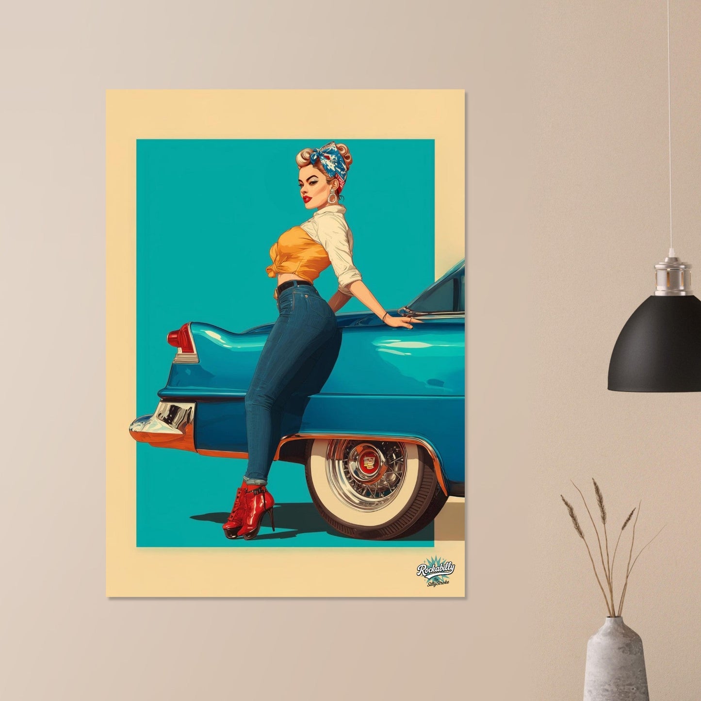 Rockabilly Poster - Vintage Wall Art - Design 11 of 20 - Sillystroke