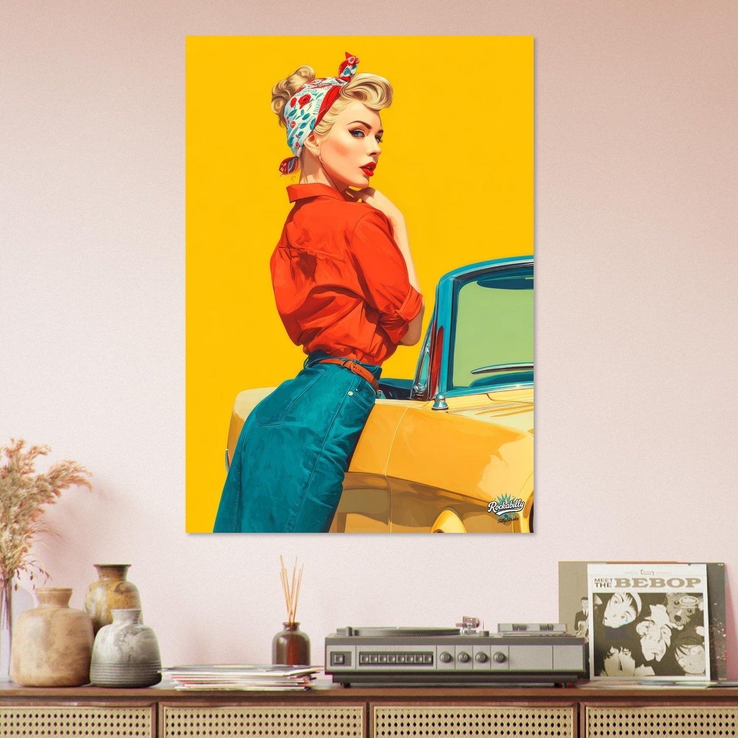 Rockabilly Poster - Vintage Wall Art - Design 13 of 20 - Sillystroke