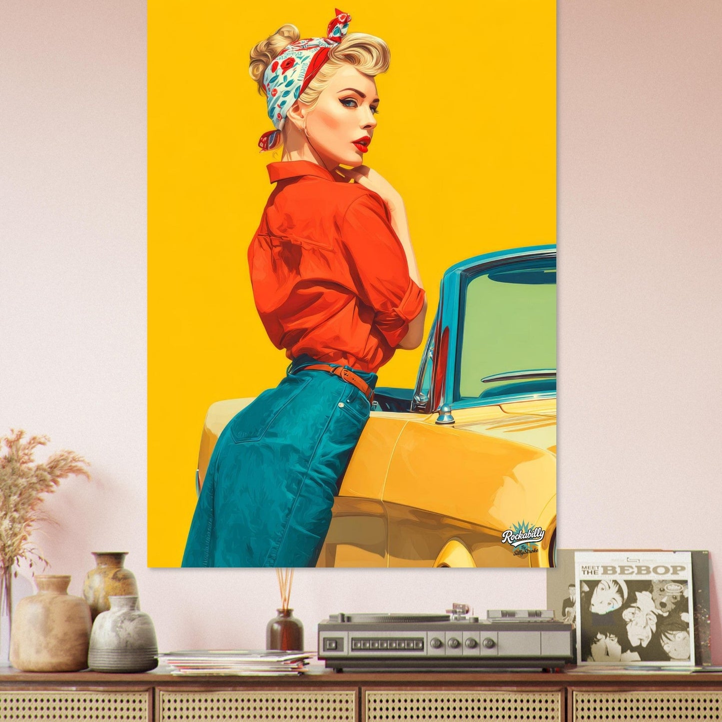 Rockabilly Poster - Vintage Wall Art - Design 13 of 20 - Sillystroke