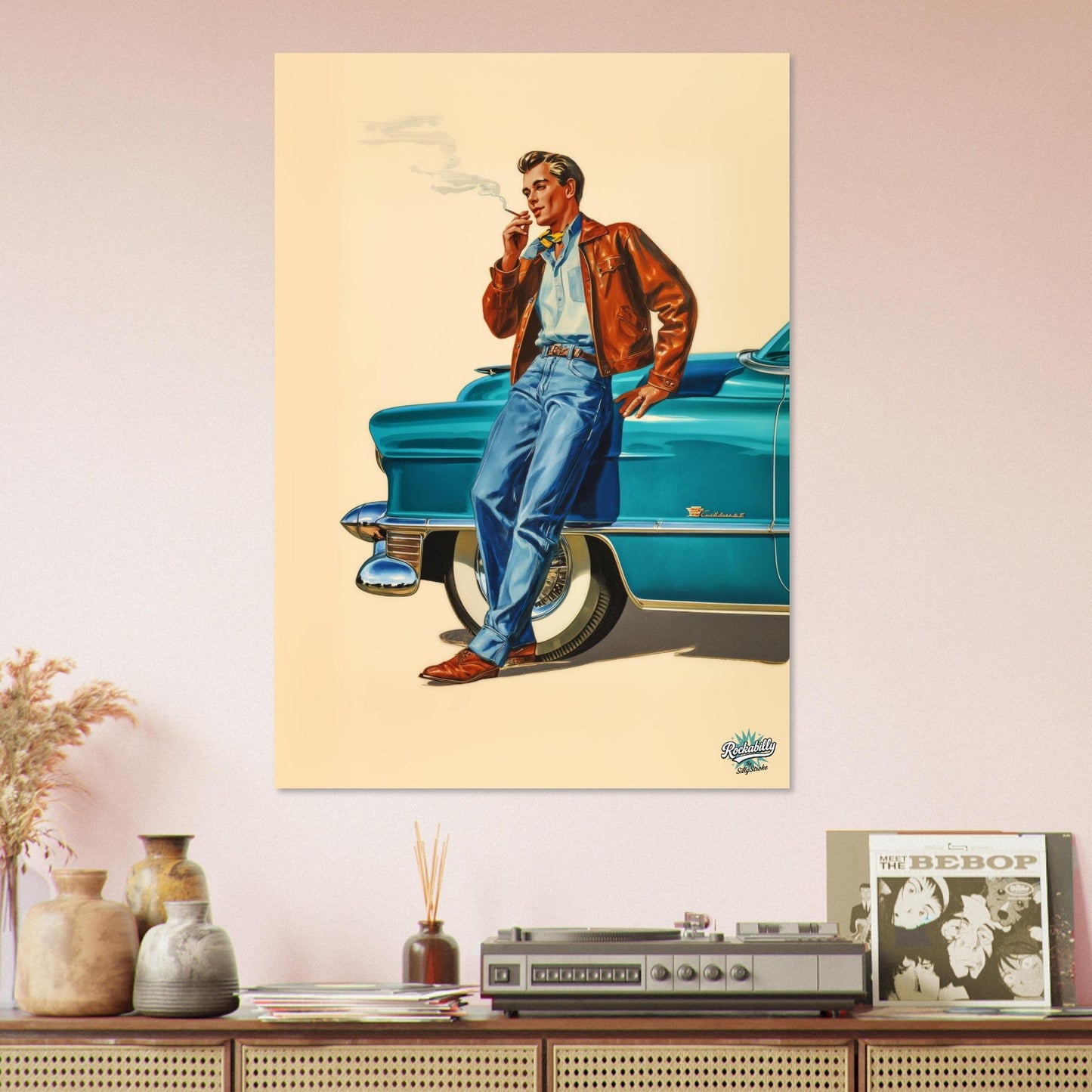 Rockabilly Poster - Vintage Wall Art - Design 14 of 20 - Sillystroke