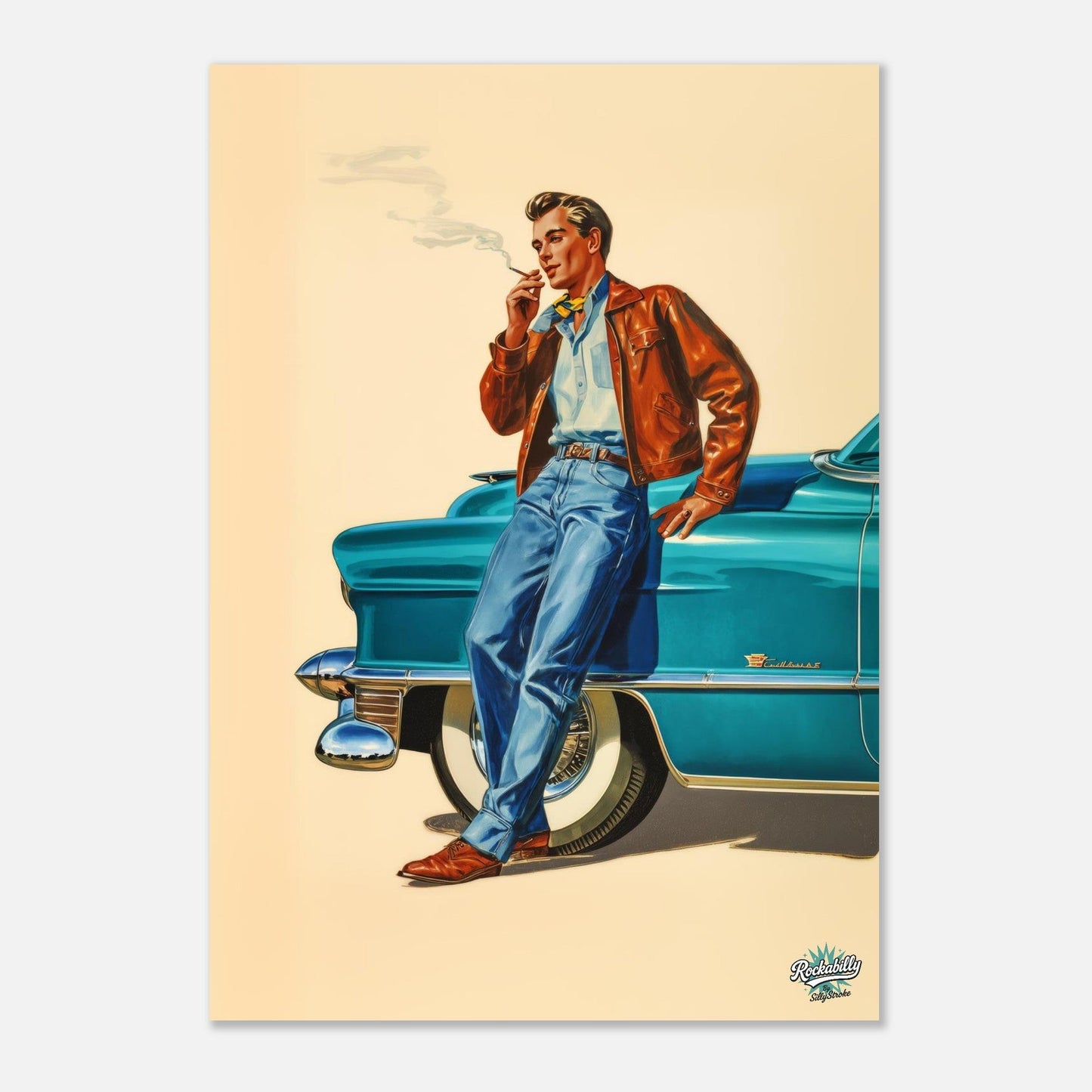 Rockabilly Poster - Vintage Wall Art - Design 14 of 20 - Sillystroke