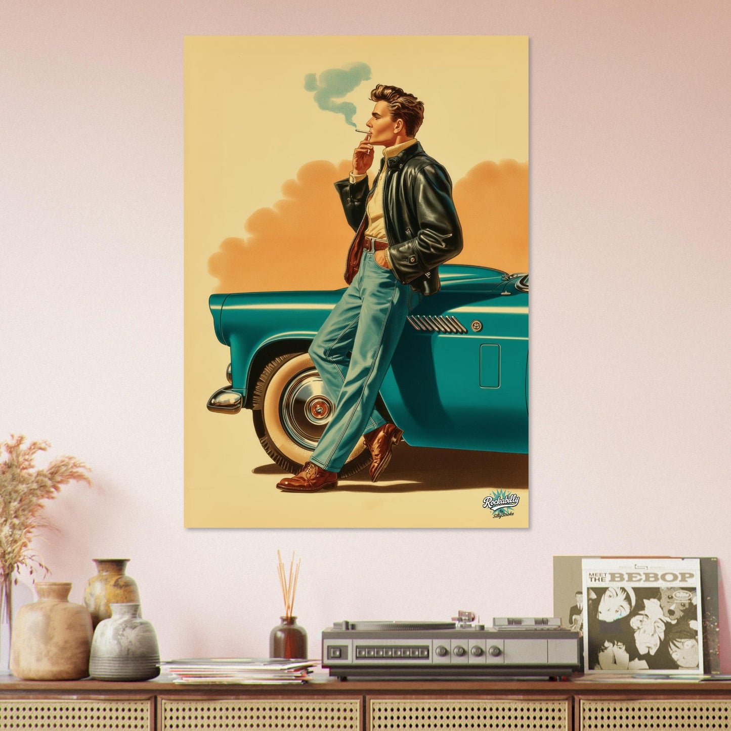 Rockabilly Poster - Vintage Wall Art - Design 15 of 20 - Sillystroke