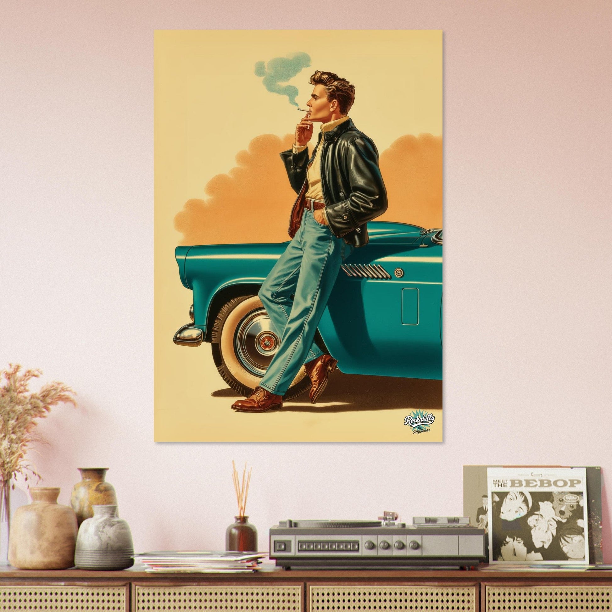 Rockabilly Poster - Vintage Wall Art - Design 15 of 20 - Sillystroke