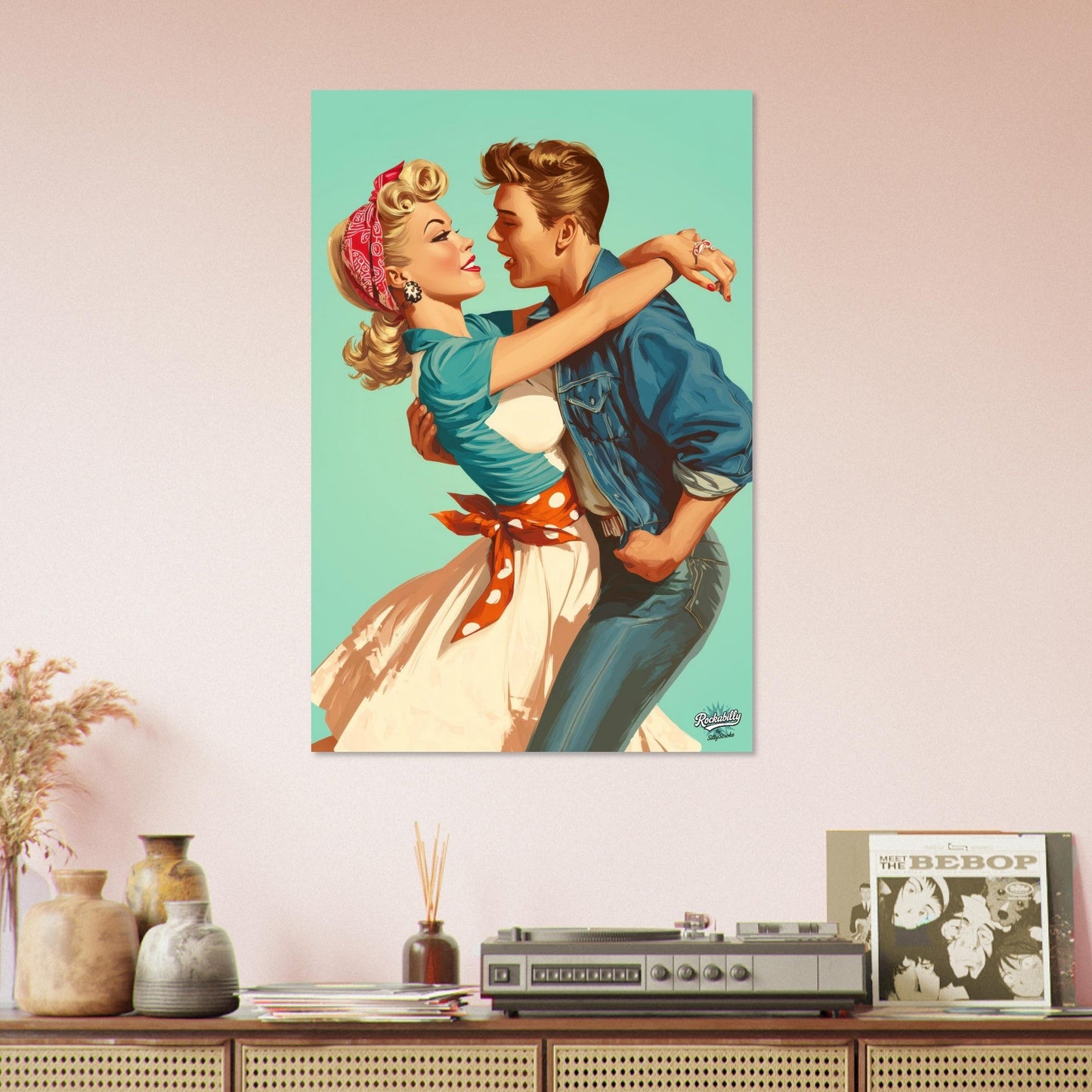 Rockabilly Poster - Vintage Wall Art - Design 16 of 20 - Sillystroke