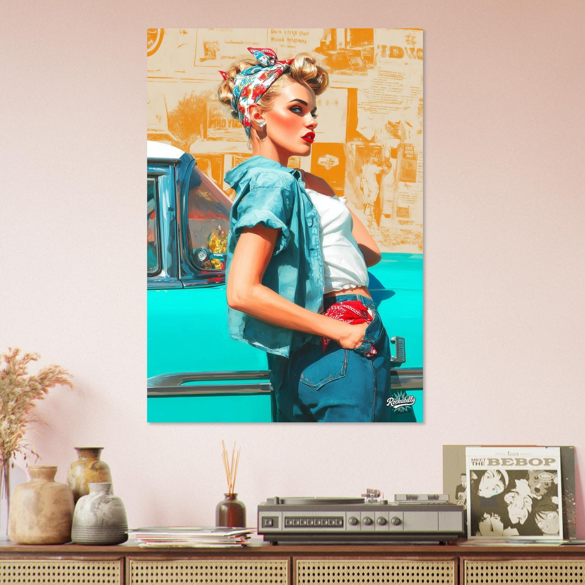 Rockabilly Poster - Vintage Wall Art - Design 2 of 20 - Sillystroke