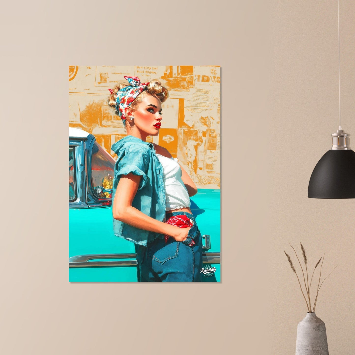 Rockabilly Poster - Vintage Wall Art - Design 2 of 20 - Sillystroke