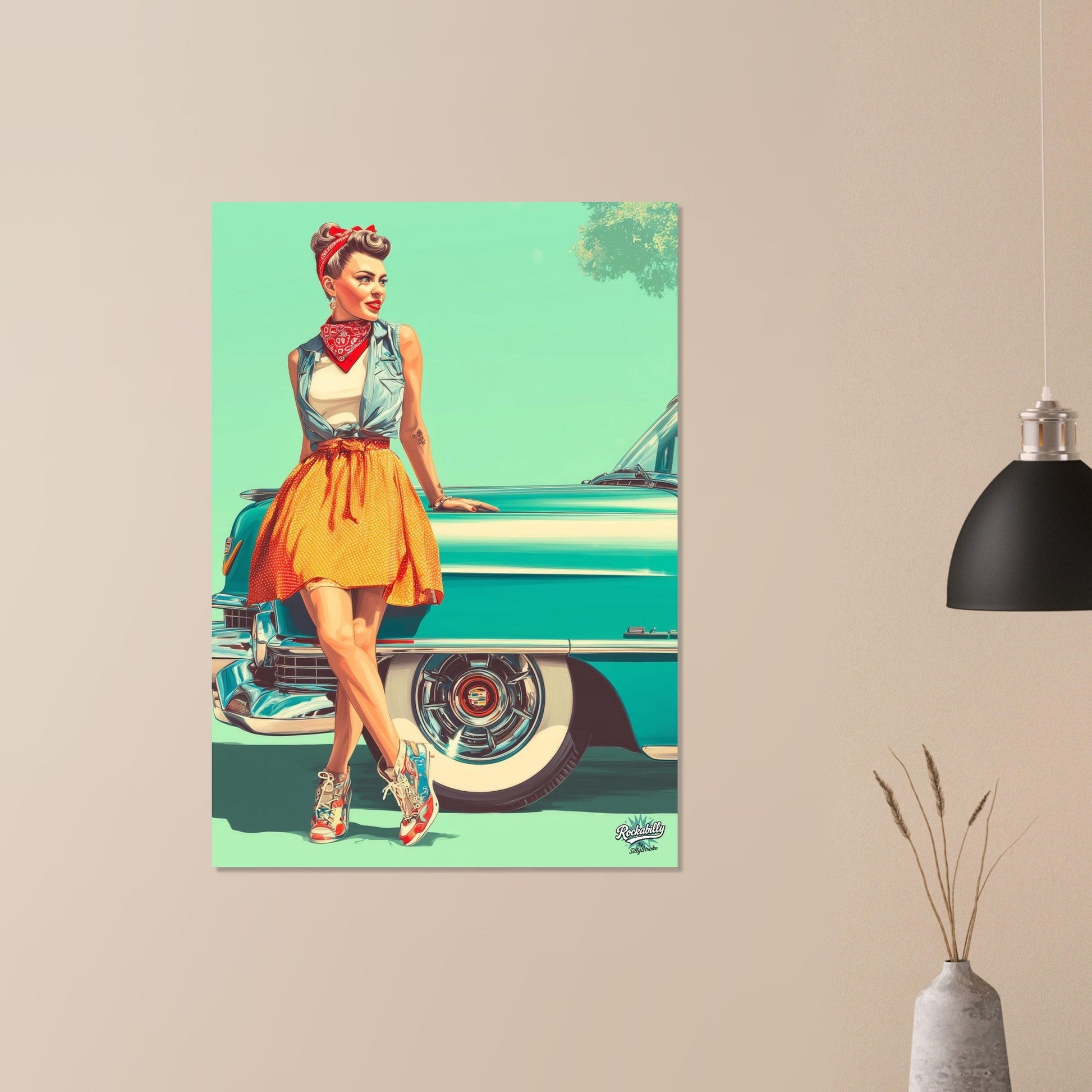 Rockabilly Poster - Vintage Wall Art - Design 3 of 20 - Sillystroke