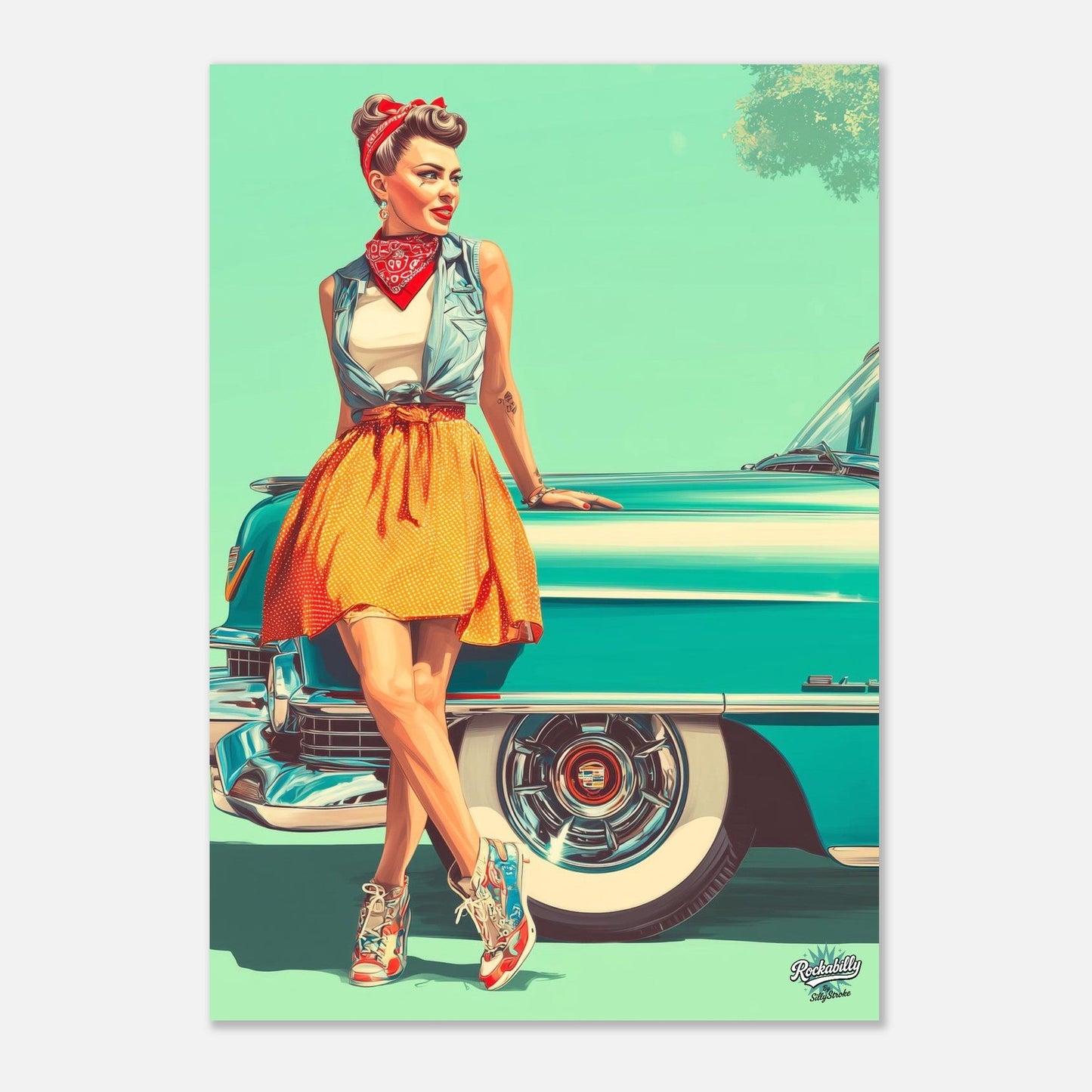 Rockabilly Poster - Vintage Wall Art - Design 3 of 20 - Sillystroke