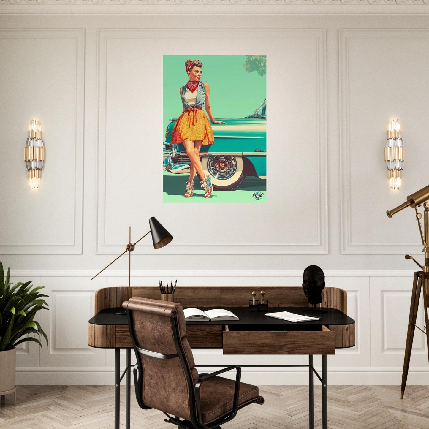 Rockabilly Poster - Vintage Wall Art - Design 3 of 20 - Sillystroke