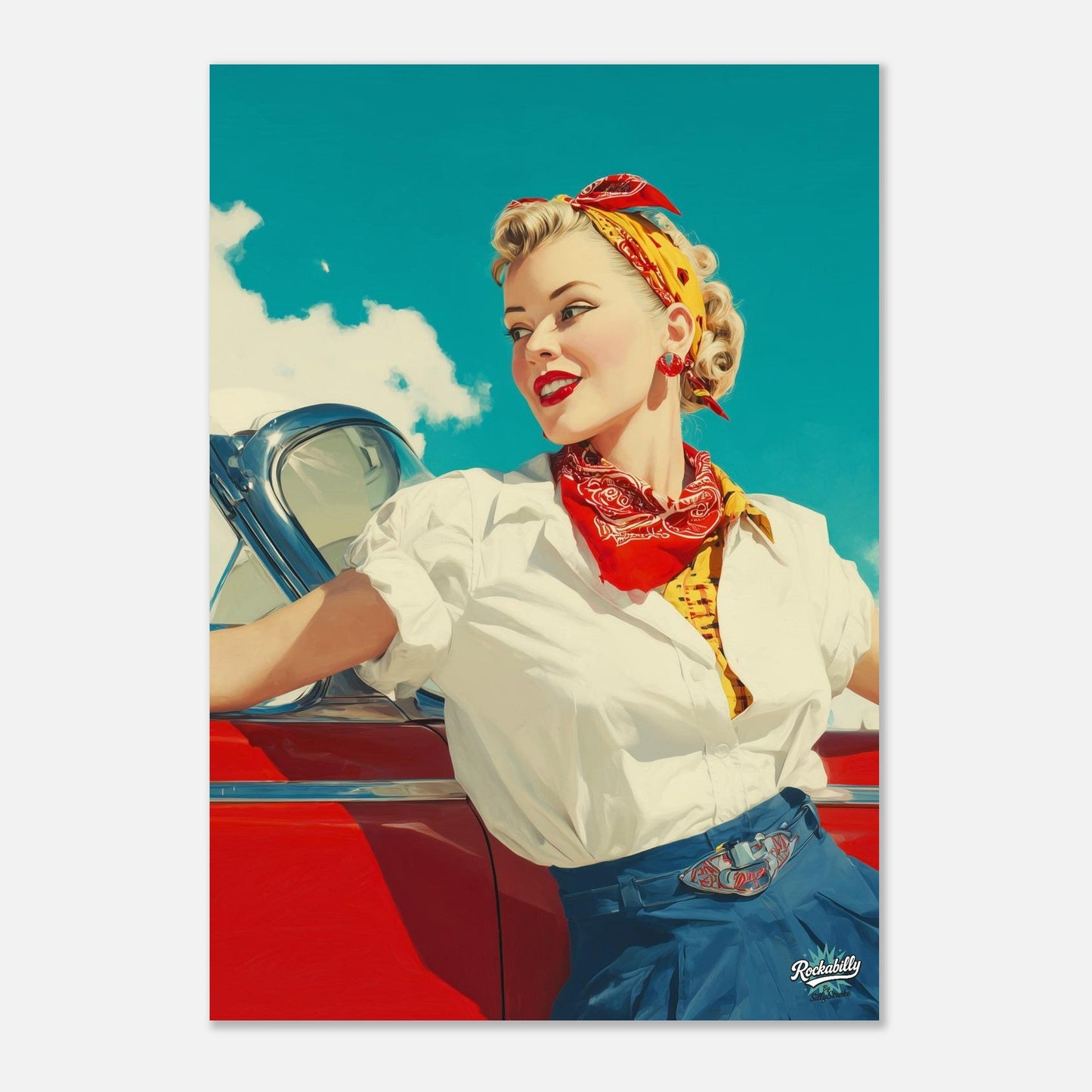 Rockabilly Poster - Vintage Wall Art - Design 4 of 20 - Sillystroke