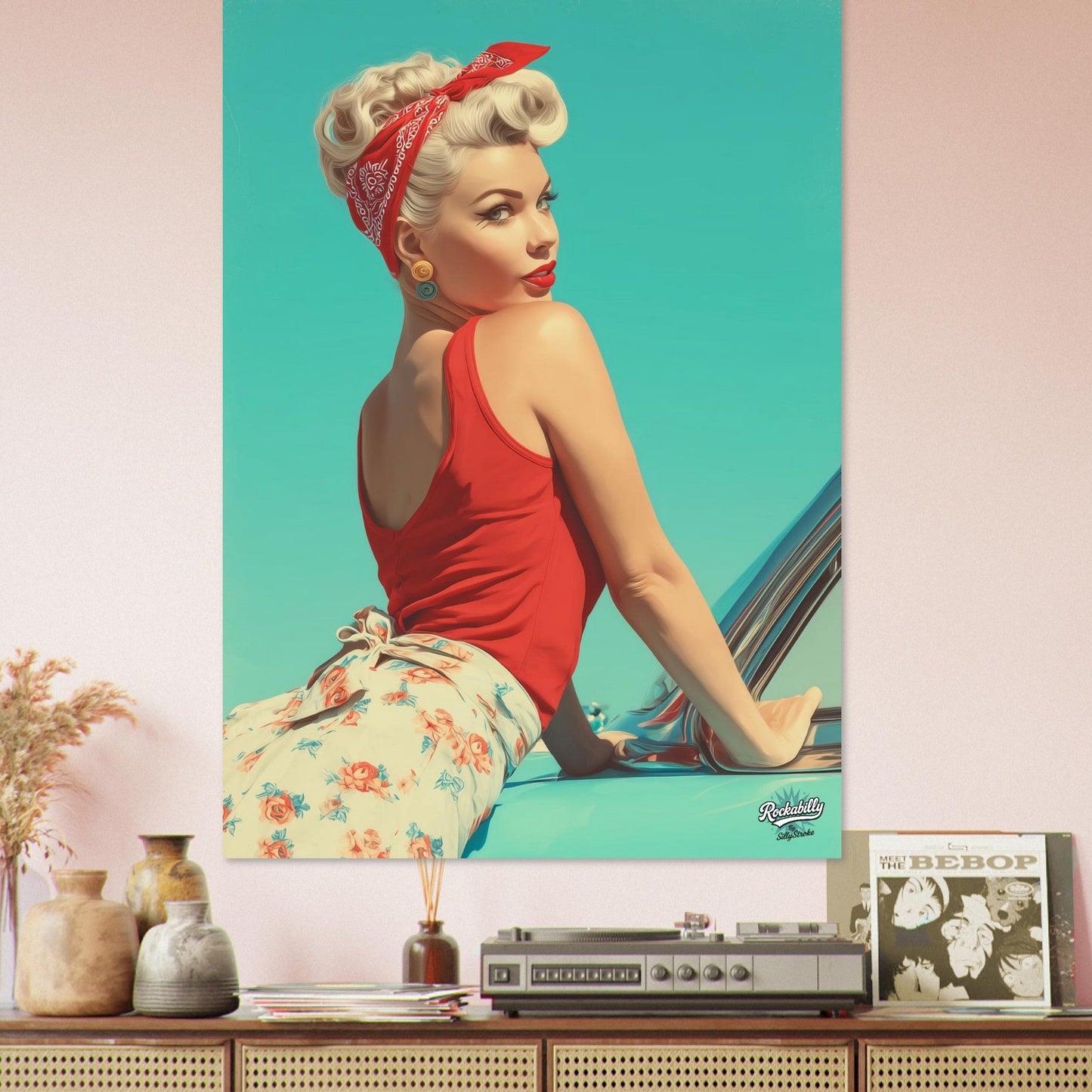 Rockabilly Poster - Vintage Wall Art - Design 5 of 20 - Sillystroke