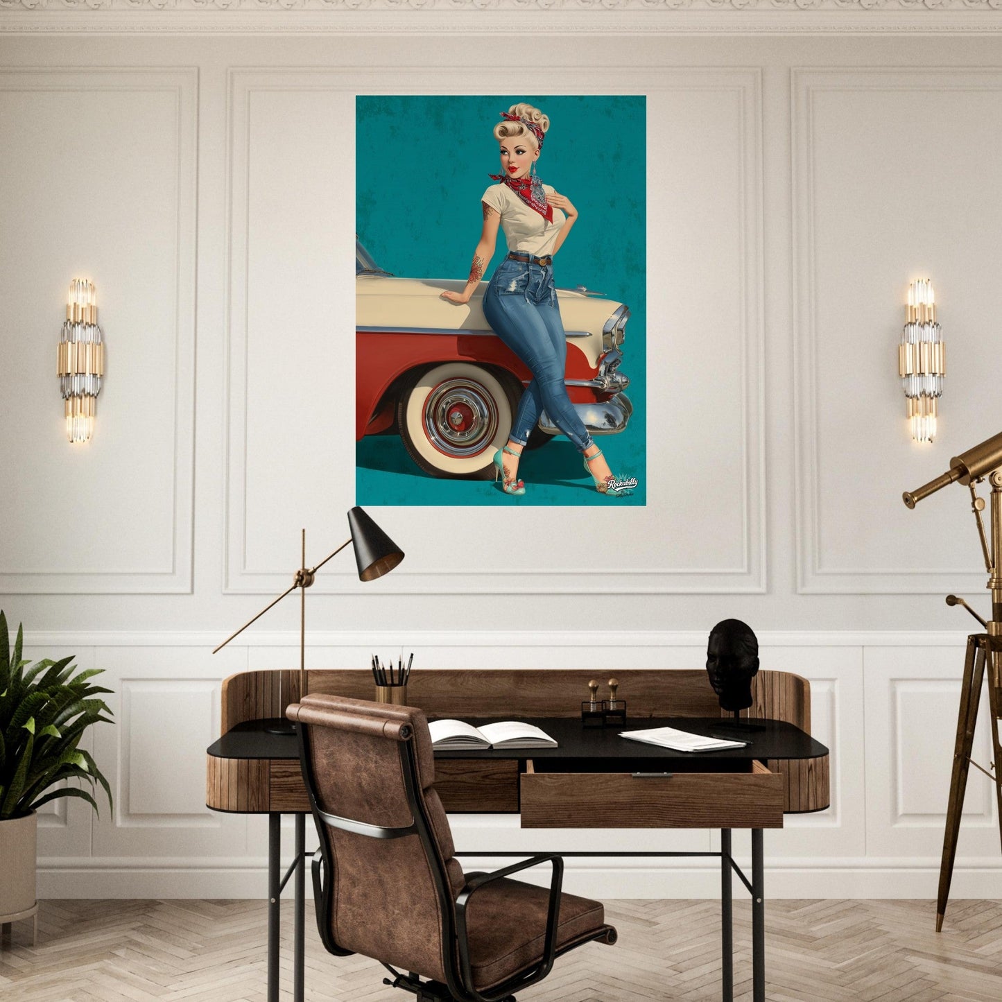 Rockabilly Poster - Vintage Wall Art - Design 6 of 20 - Sillystroke