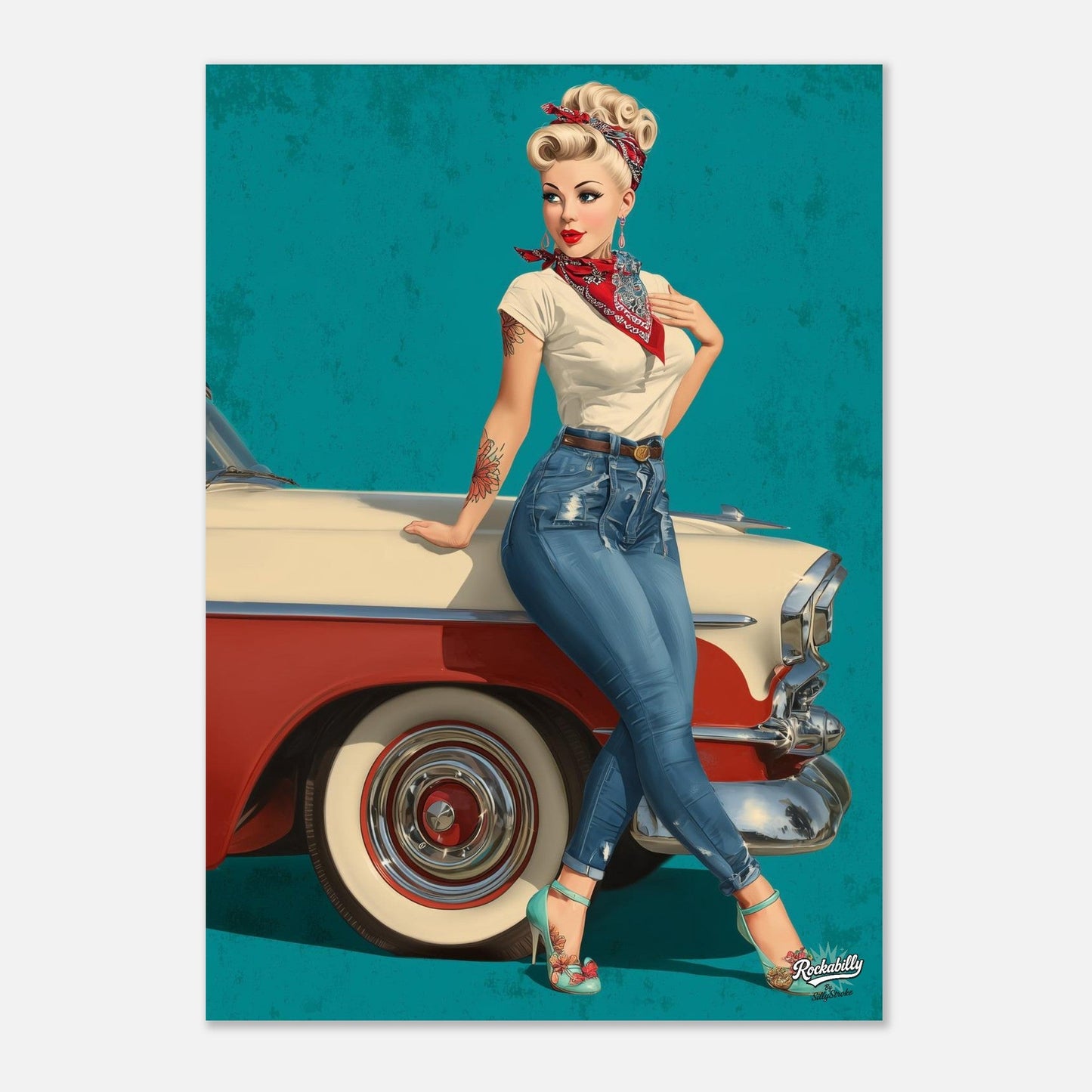 Rockabilly Poster - Vintage Wall Art - Design 6 of 20 - Sillystroke