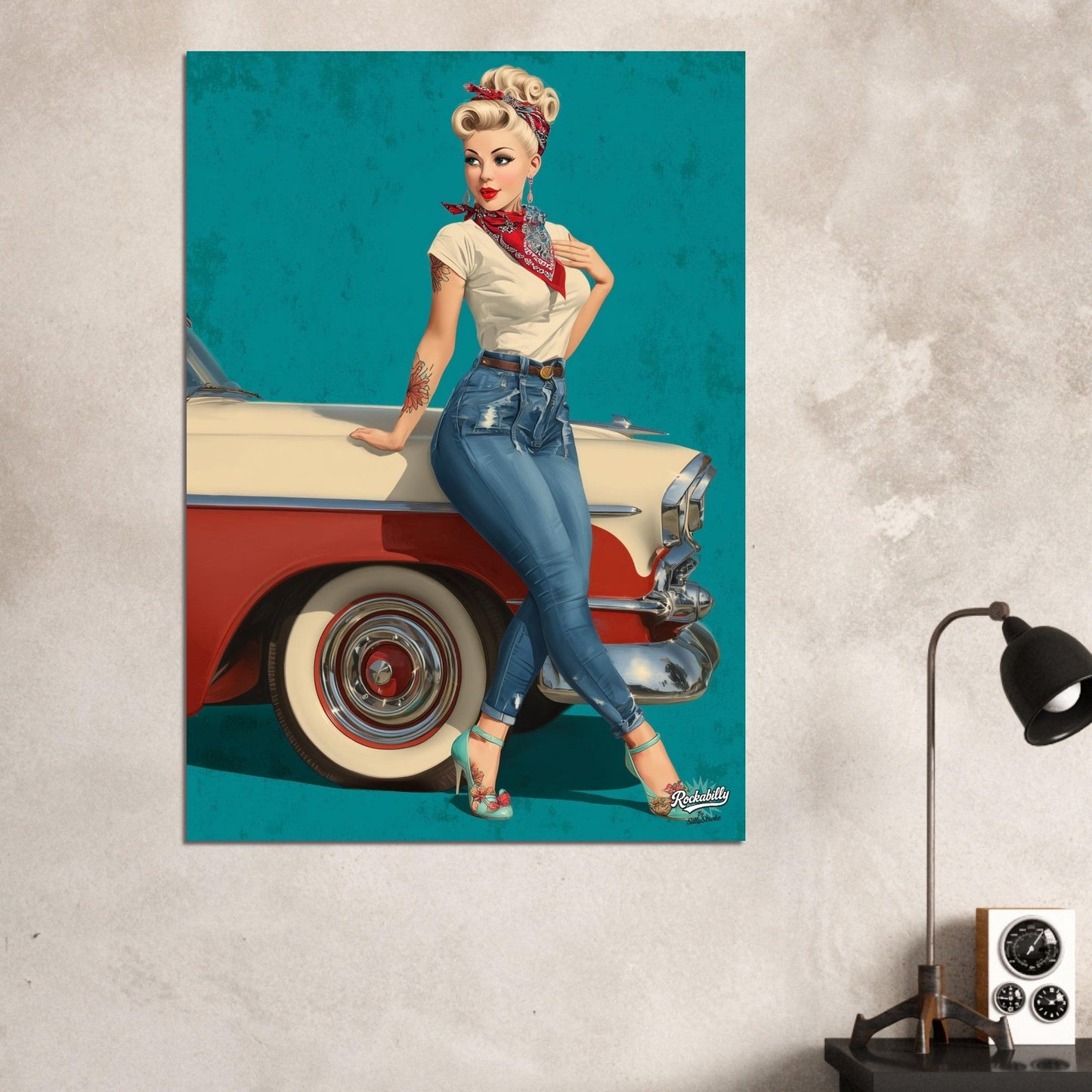Rockabilly Poster - Vintage Wall Art - Design 6 of 20 - Sillystroke