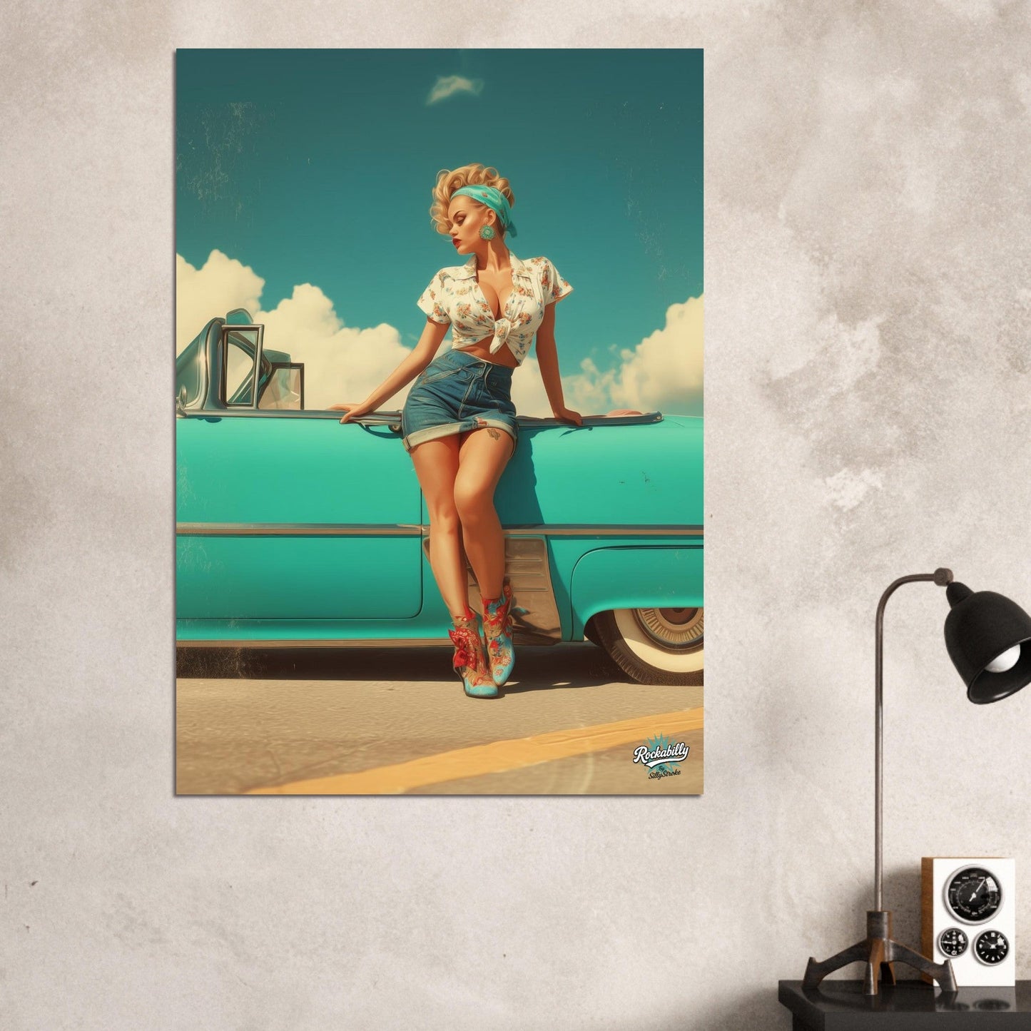 Rockabilly Poster - Vintage Wall Art - Design 7 of 20 - Sillystroke