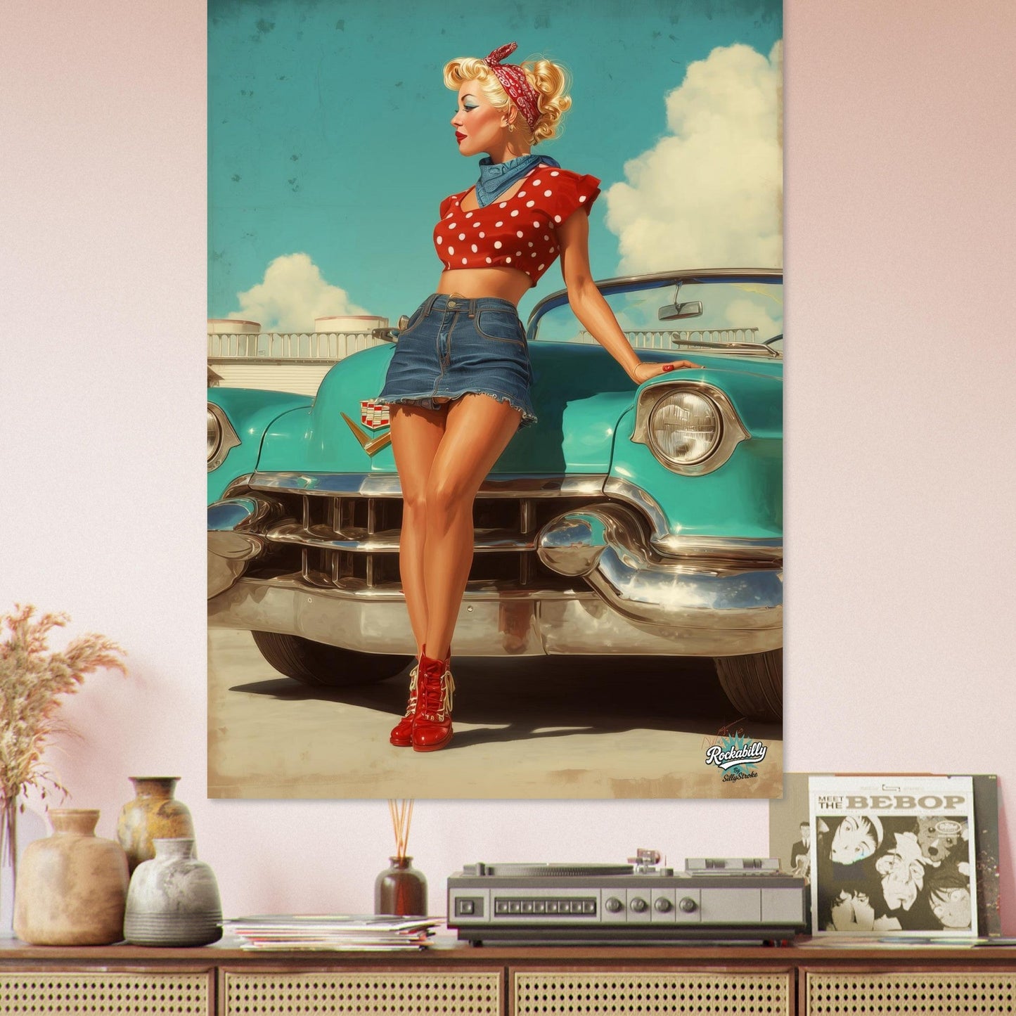 Rockabilly Poster - Vintage Wall Art - Design 8 of 20 - Sillystroke