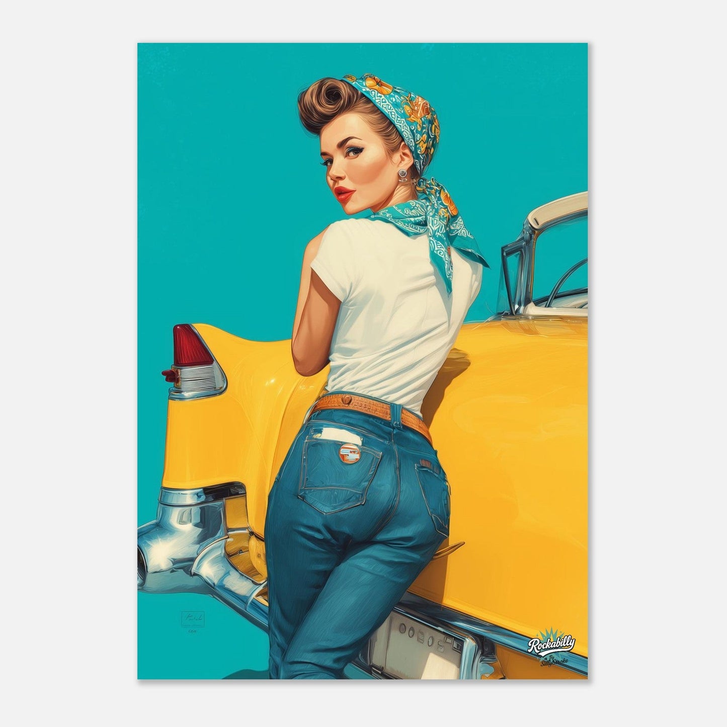 Rockabilly Poster - Vintage Wall Art - Design 9 of 20 - Sillystroke