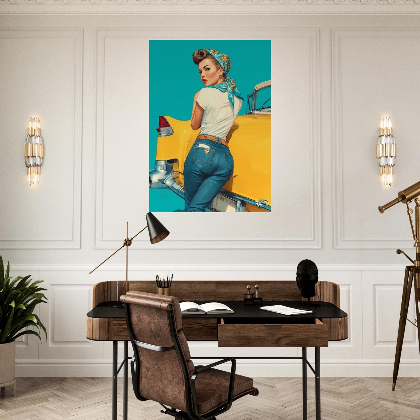 Rockabilly Poster - Vintage Wall Art - Design 9 of 20 - Sillystroke