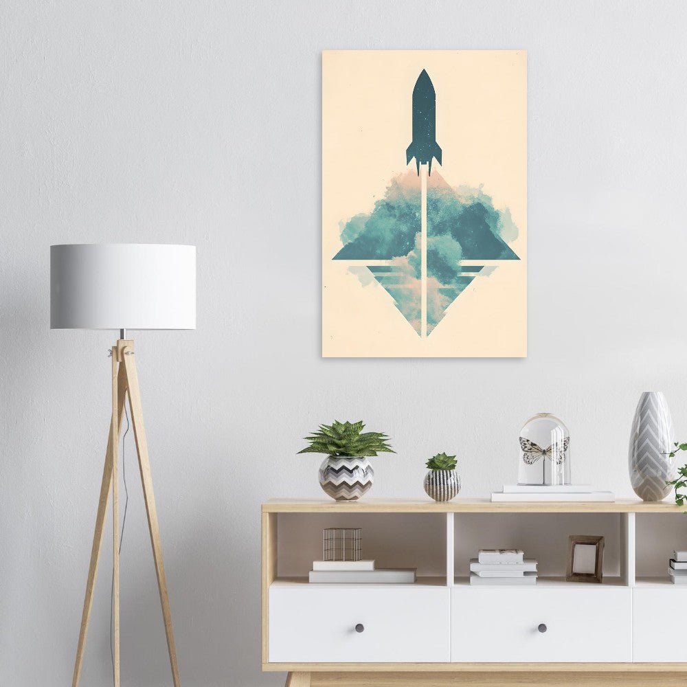 Rocket silhouette poster - Sillystroke
