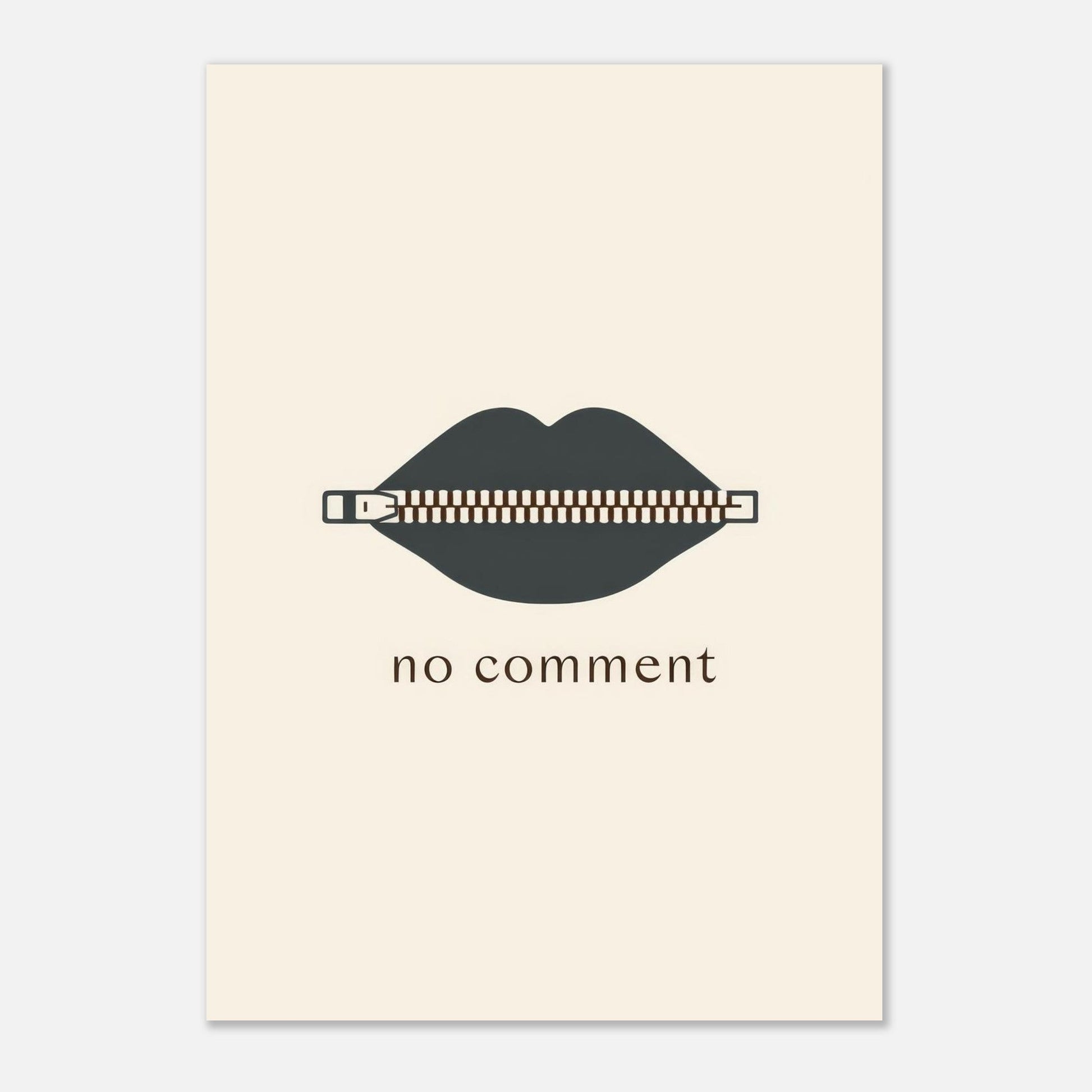 Sealed Lips Poster - Sillystroke