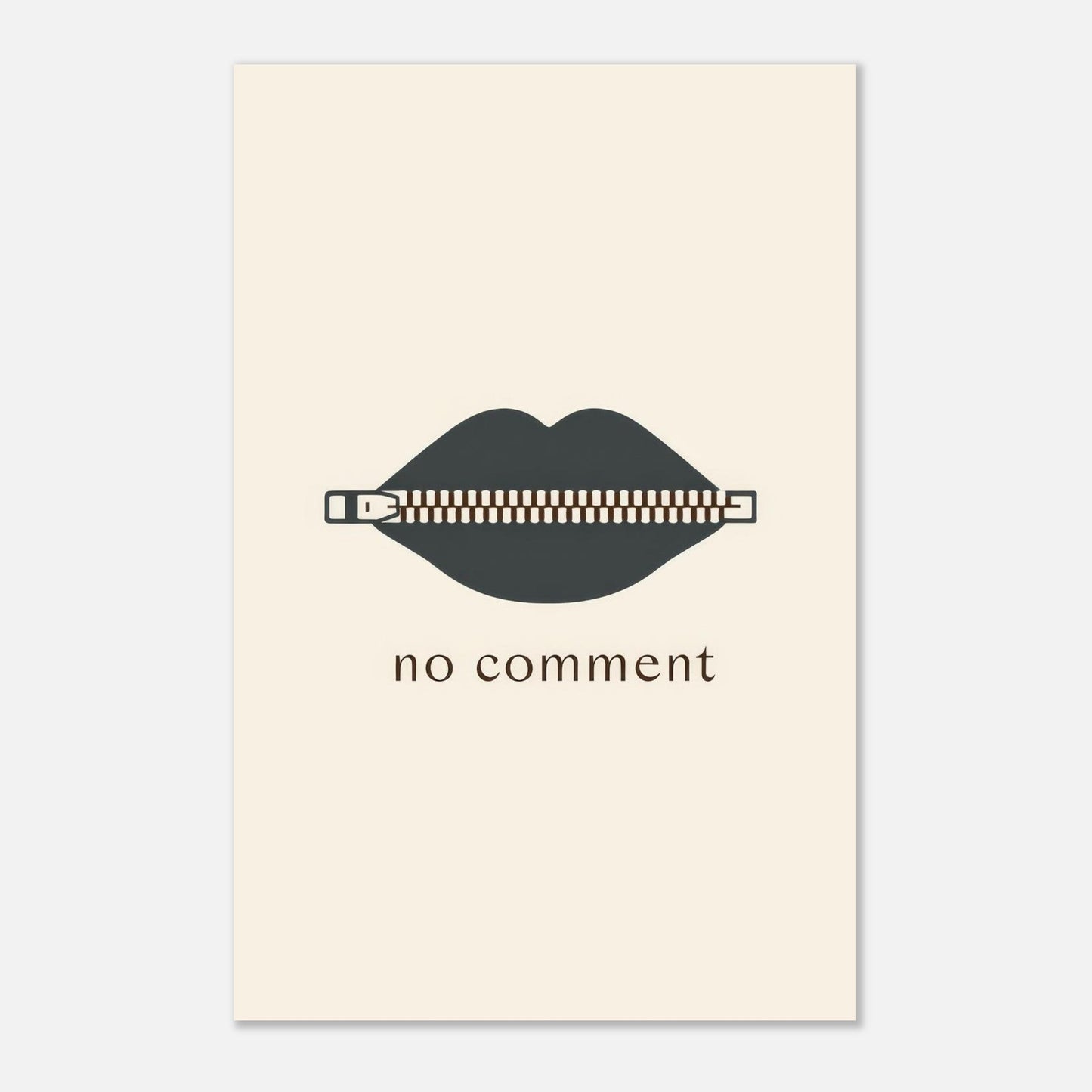 Sealed Lips Poster - Sillystroke