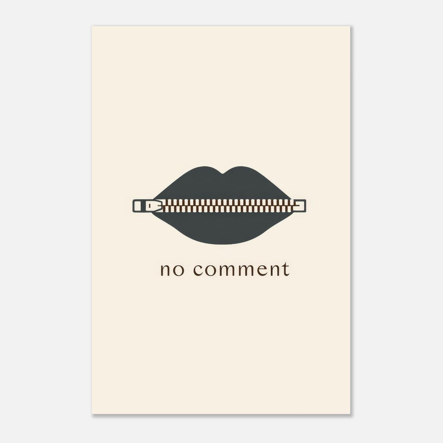 Sealed Lips Poster - Sillystroke