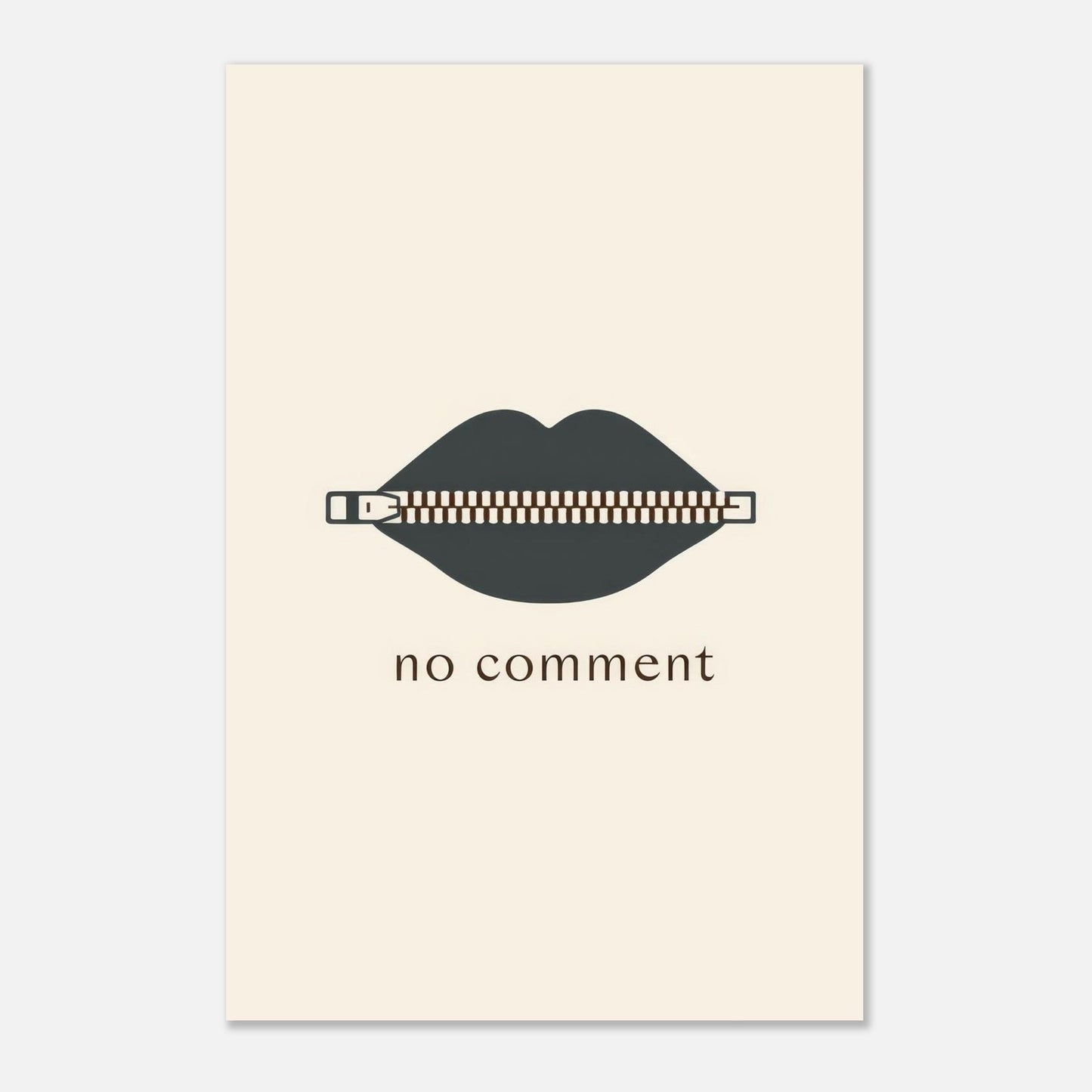 Sealed Lips Poster - Sillystroke