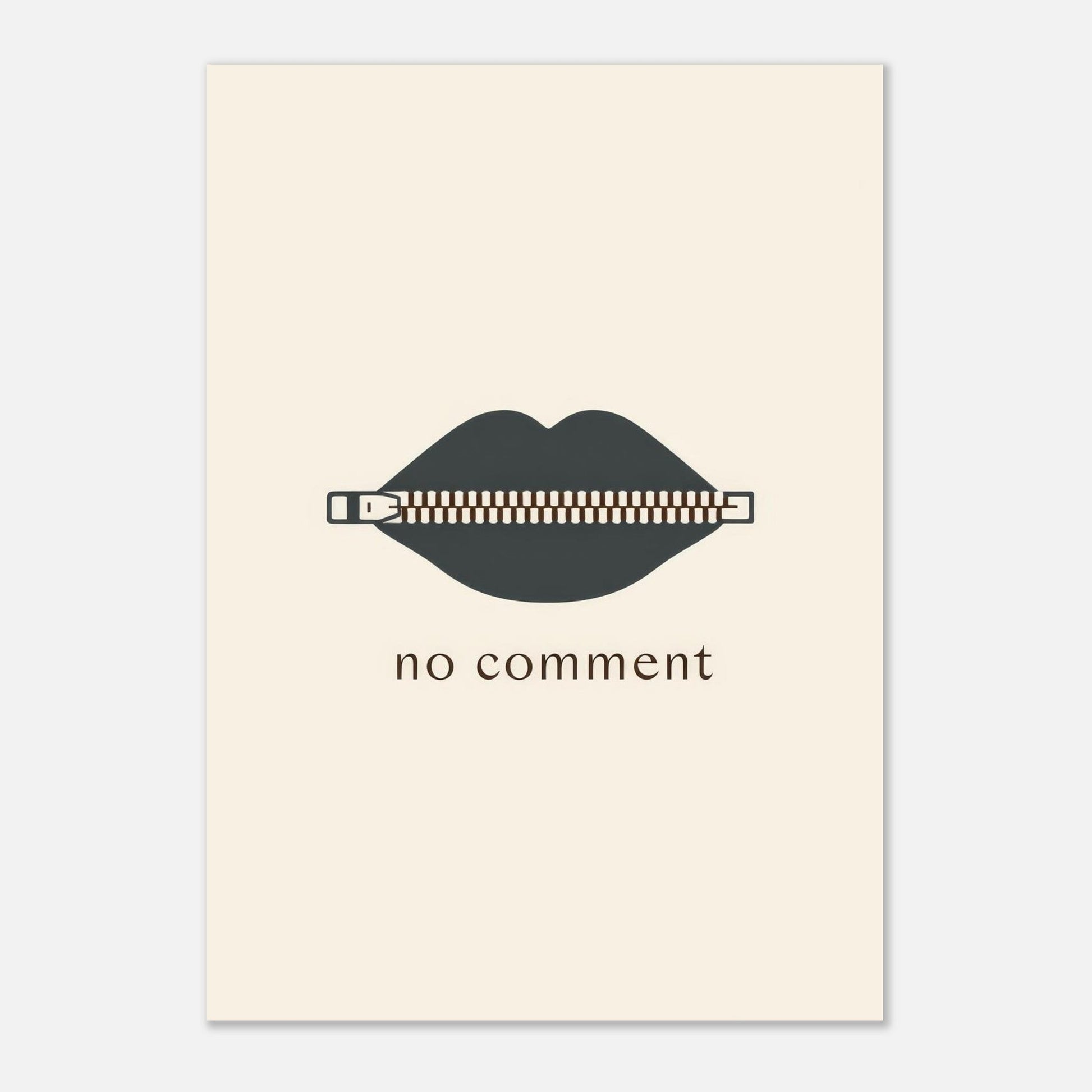 Sealed Lips Poster - Sillystroke