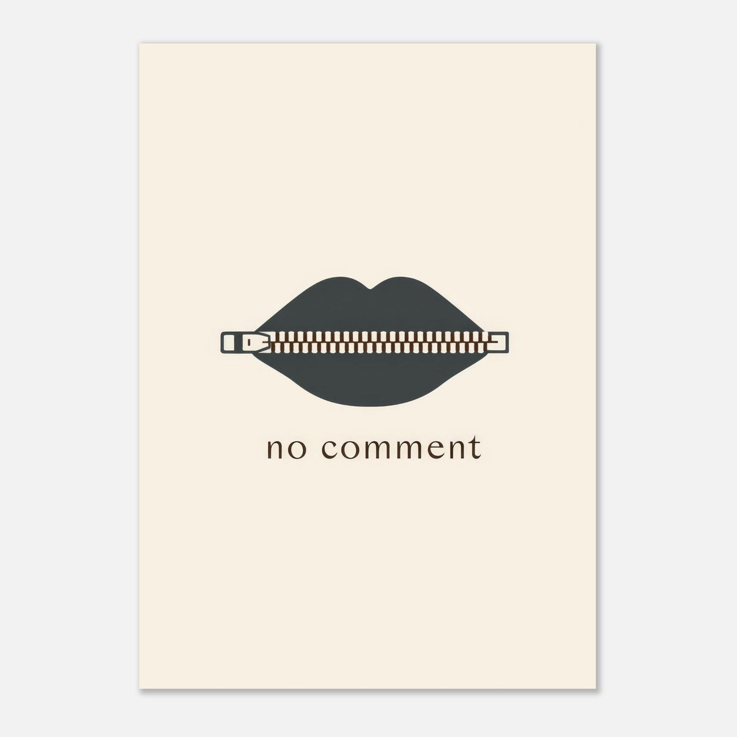 Sealed Lips Poster - Sillystroke