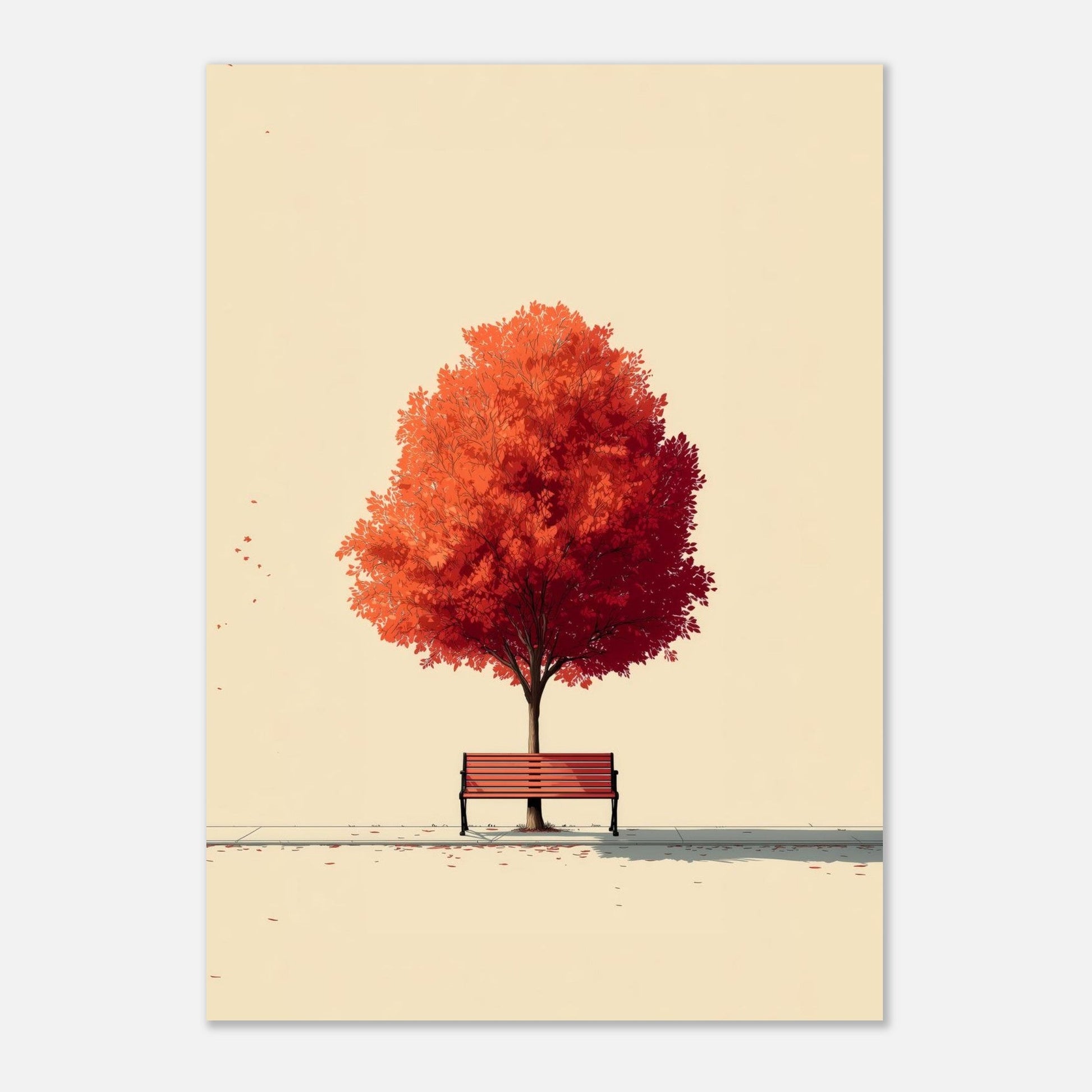 Serene Autumn Tree Poster - Sillystroke