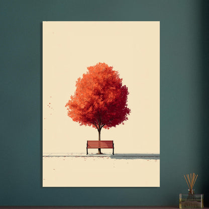 Serene Autumn Tree Poster - Sillystroke