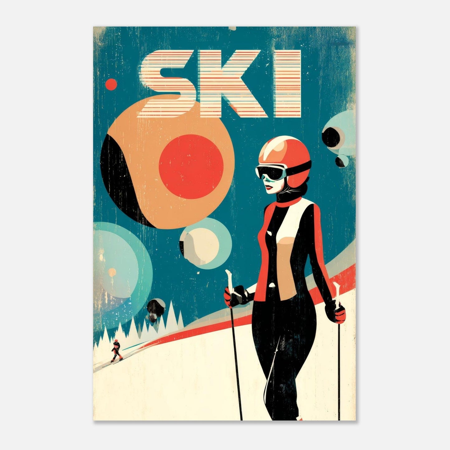 Ski the Future Retro Poster - Sillystroke