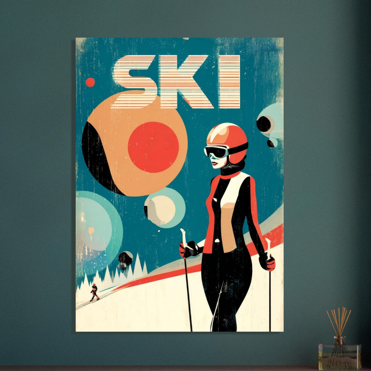 Ski the Future Retro Poster - Sillystroke