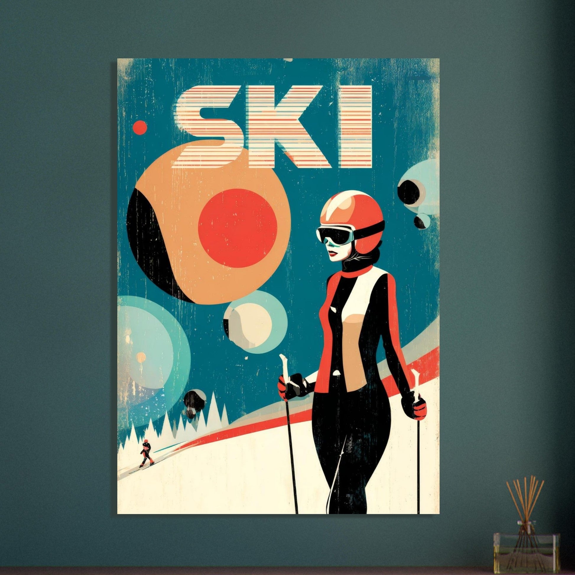 Ski the Future Retro Poster - Sillystroke