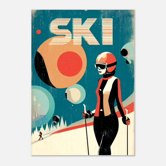 Ski the Future Retro Poster - Sillystroke