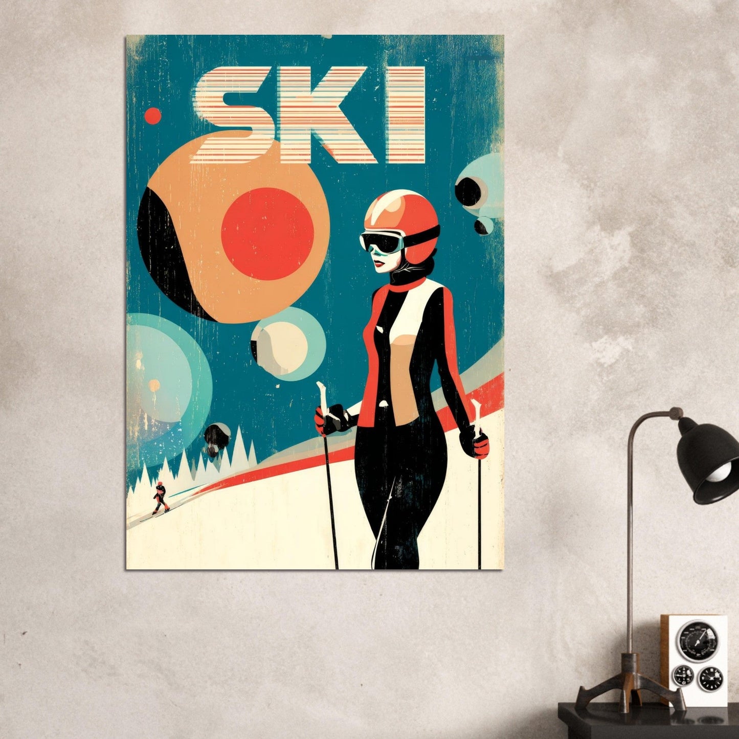 Ski the Future Retro Poster - Sillystroke